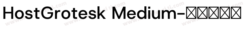 HostGrotesk Medium字体转换